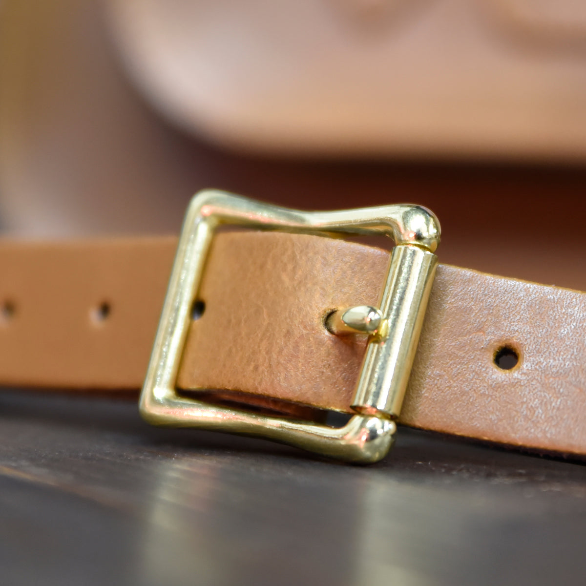 Grease leather belt nature, Brown | Manufactum