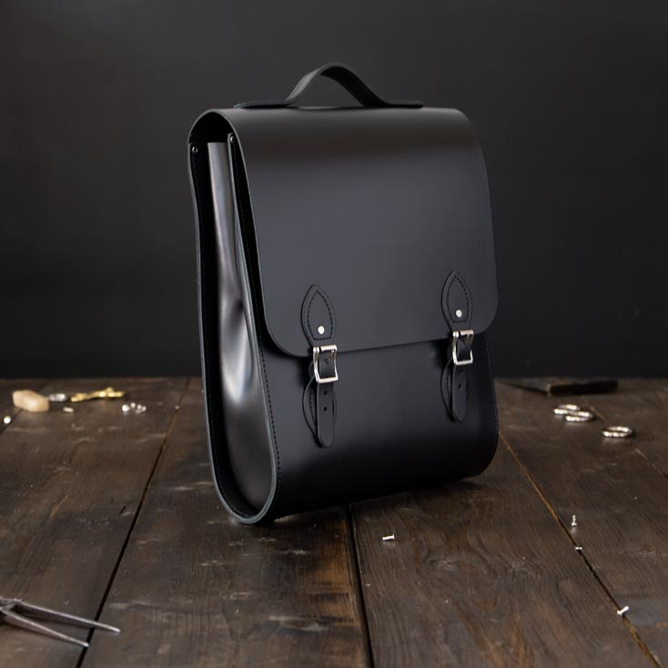 black leather satchel backpack Slimfit Windsor Leather Backpack (Medium)