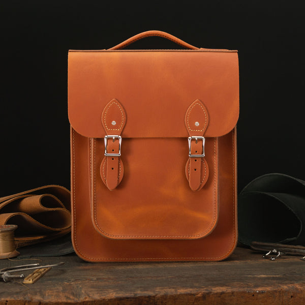 buy leather backpack satchel Medium Leather Backpack (Portrait)