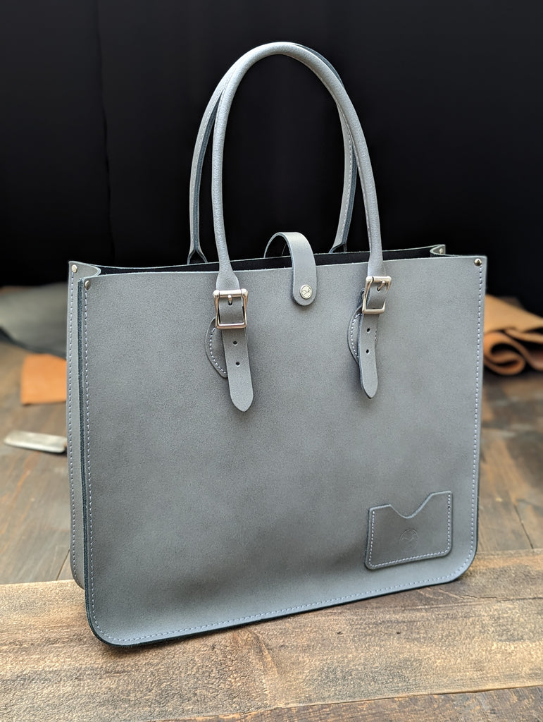 Landscape Tote bag made from Greystoke Granite Leather (MMRP USD$300)