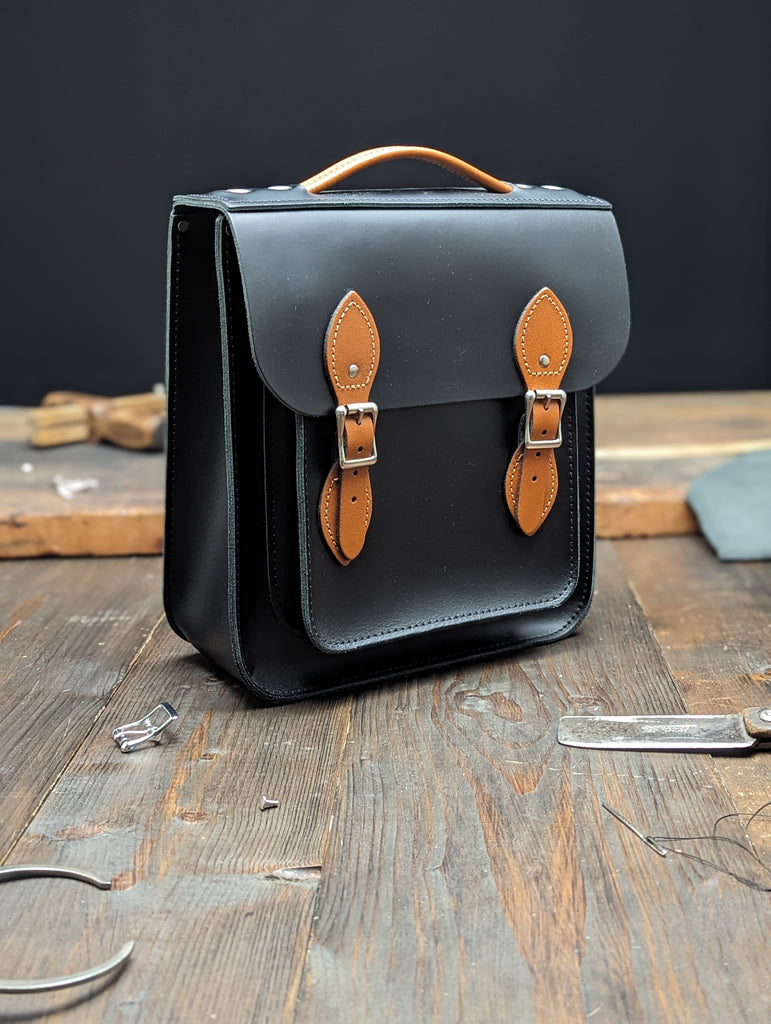 Small Portrait Backpack with a 25mm Volume Boost, Full Inner Slip Pock – The Leather Satchel Co