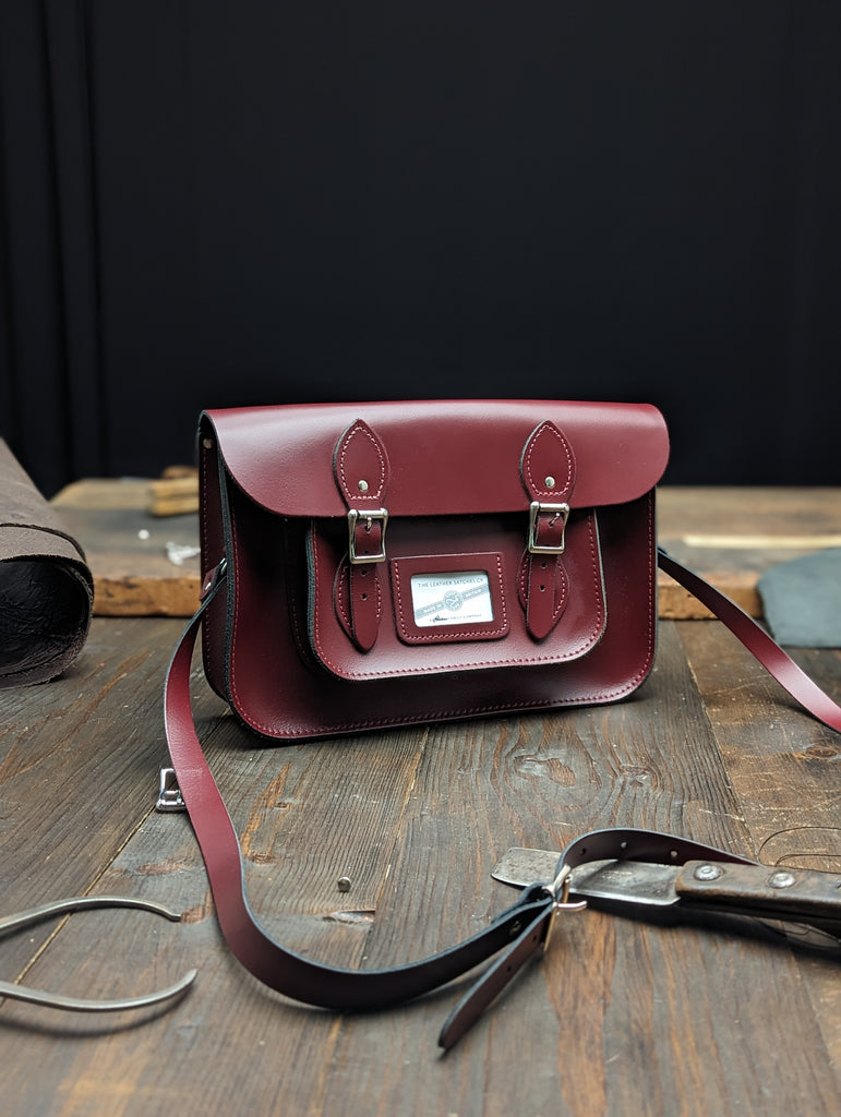 12.5" Classic Satchel with Outer Slip Pocket made from Mulberry Bush Leather (MMRP USD$245)
