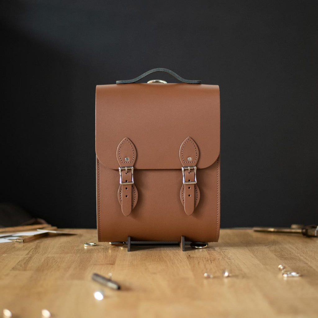 cratte mini office leather business backpack Mini Leather Backpack (Windsor)